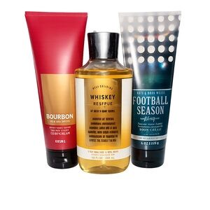 Bath & Body Works Men’s Bundle Bourbon, Whiskey Reserve & Football Season 3 Pc